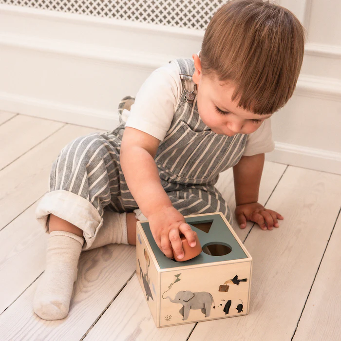 Sebra sorteringslåda i trä, World of Sebra