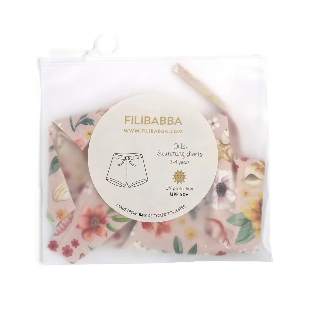 Filibabba Orla Badshorts 3-4 år - Ocean Blossom