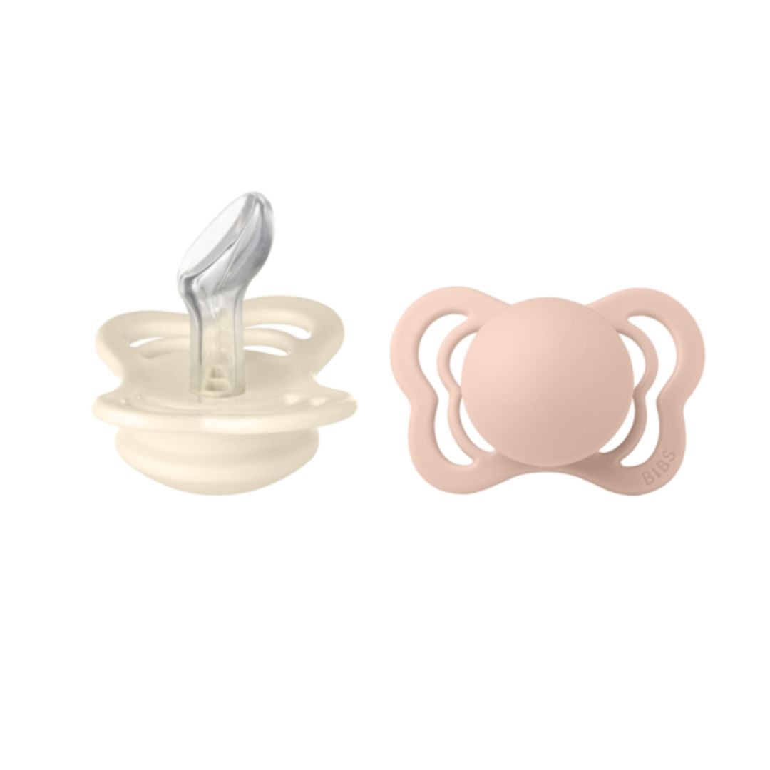 BIBS napp Couture 2-pack silikon 0-6m Ivory/Blush
