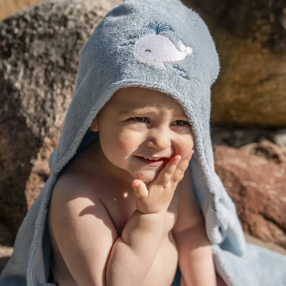 Filibabba Handduk med huva – christian's whale tales