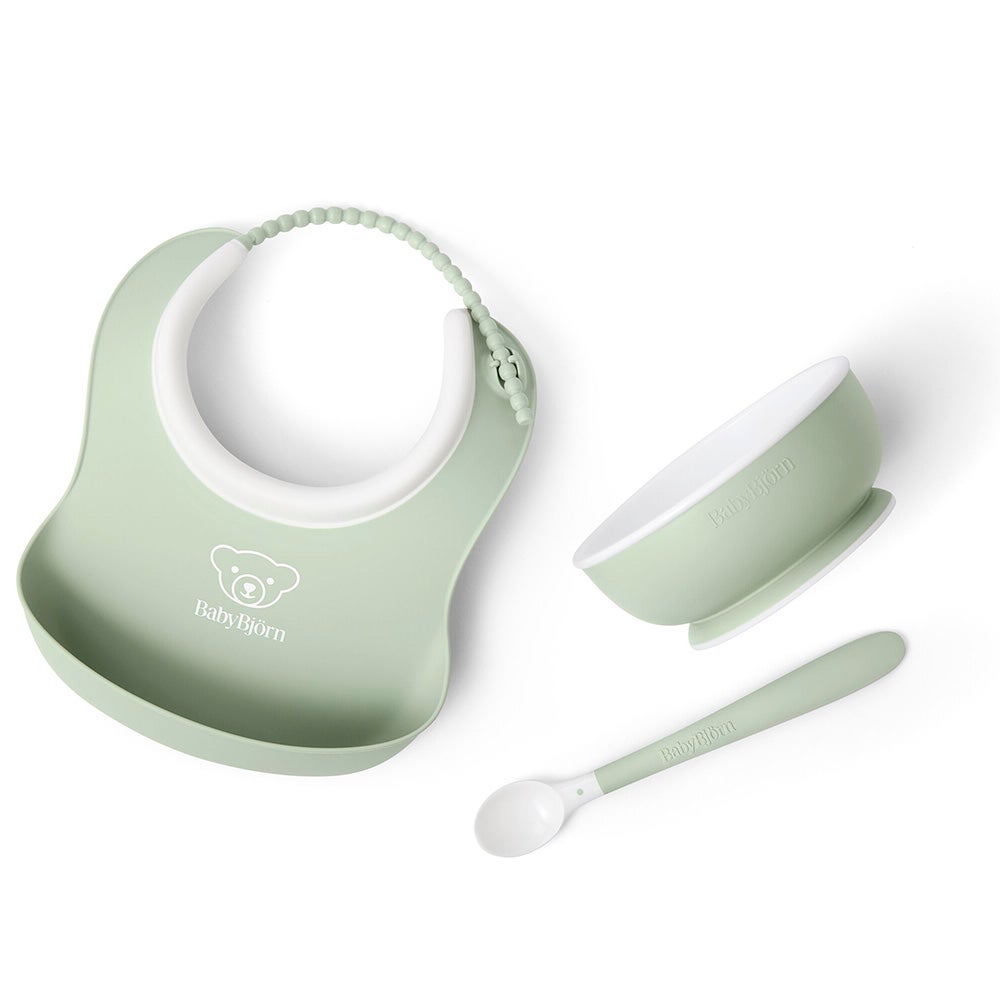 Babybjörn matset barn 3 delar Powder Green