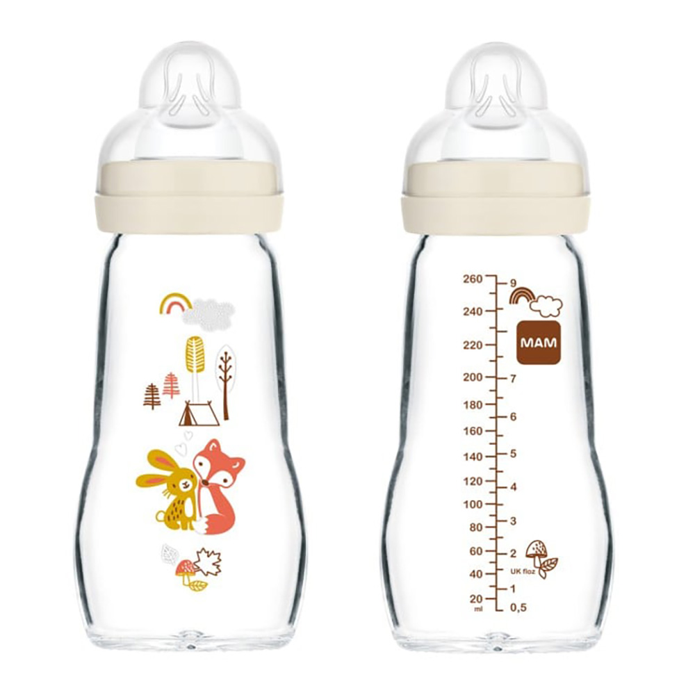 MAM Feel Good Glass Bottle 260 ml Neutral