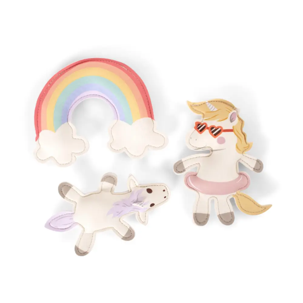 Filibabba neoprene badleksaker – unicorns