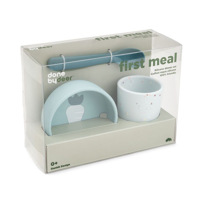 Done by Deer Silicone first meal set Blue