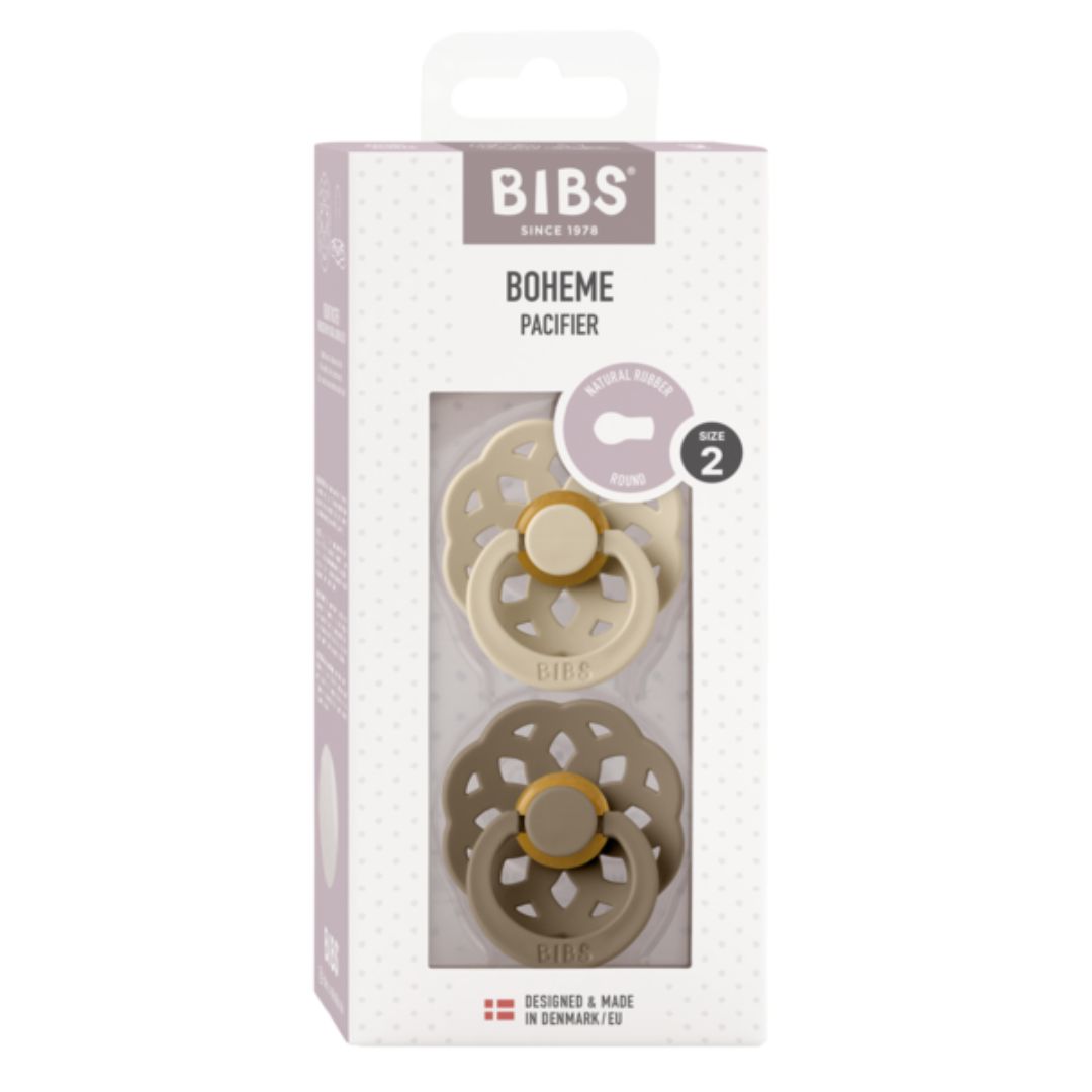 BIBS napp Boheme 2-pack 6-18m Vanilla/Dark Oak