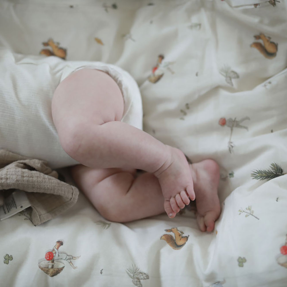 Rätt Start Beskow Tomtebobarnen Påslakanset vagn/vagga beige