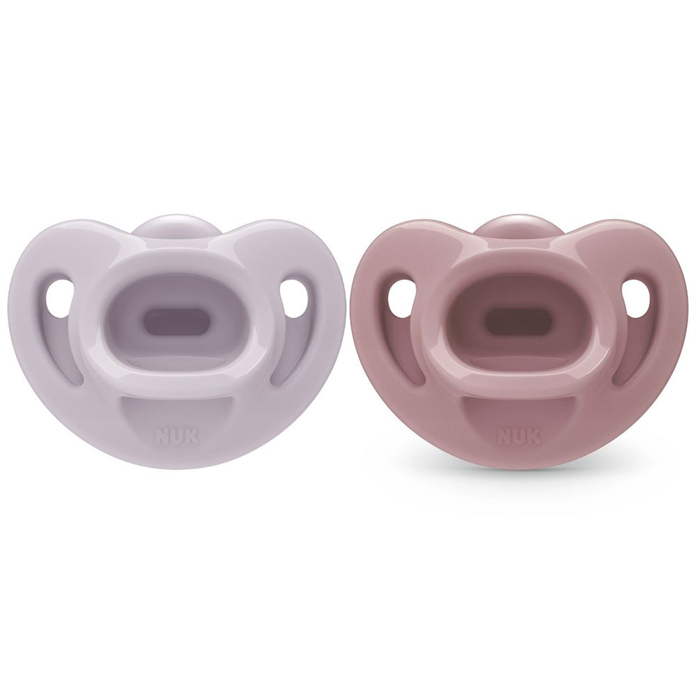NUK napp first choice soft purple/red 0-6 mån