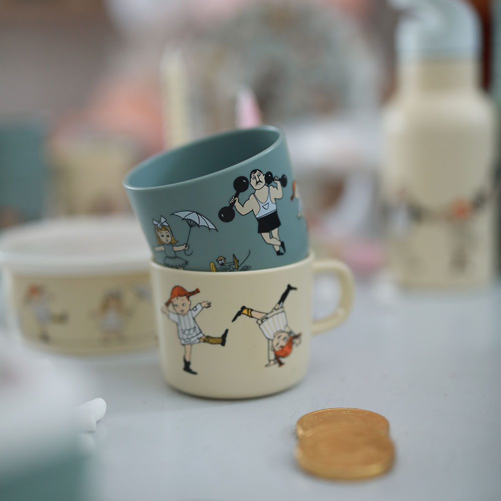 Rätt Start Pippi Cirkus Mugg med handtag gul