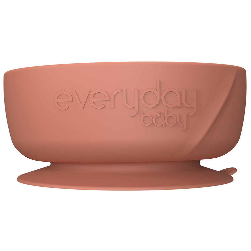 Everyday Baby silikonskål med sugkopp Nature Red