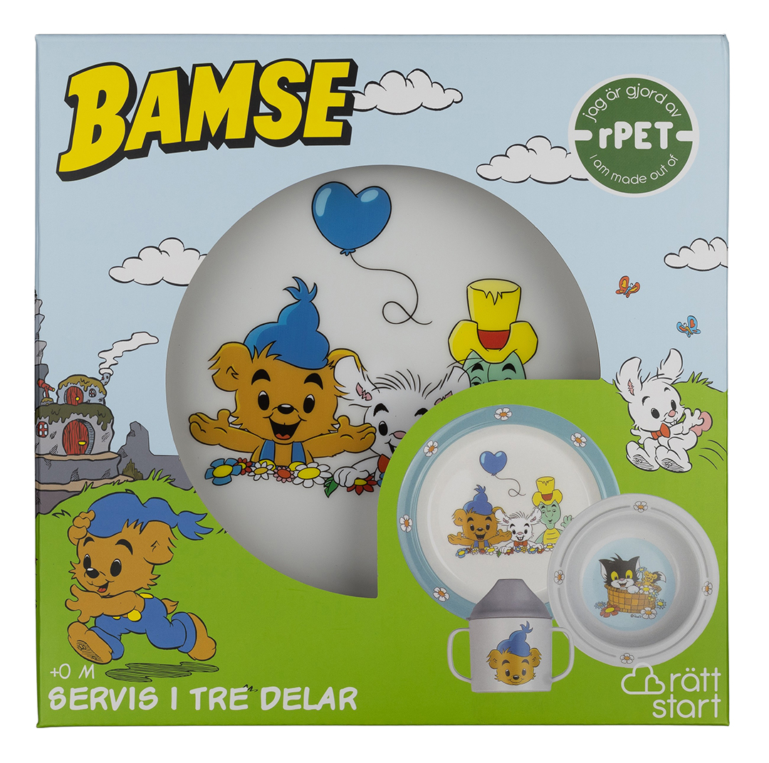 Rätt Start Bamse Blomma Barnservis 3-del