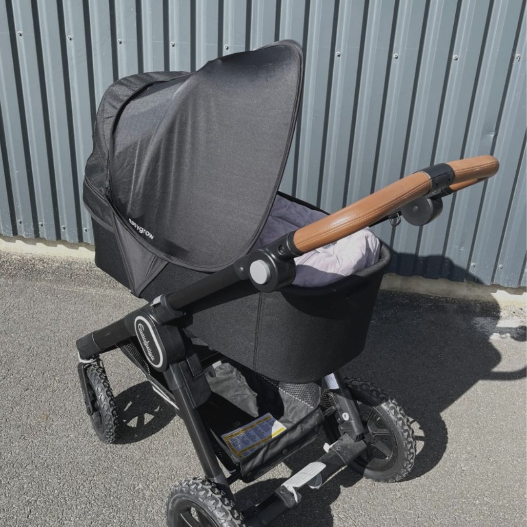 Easygrow solskydd skärm barnvagn Black