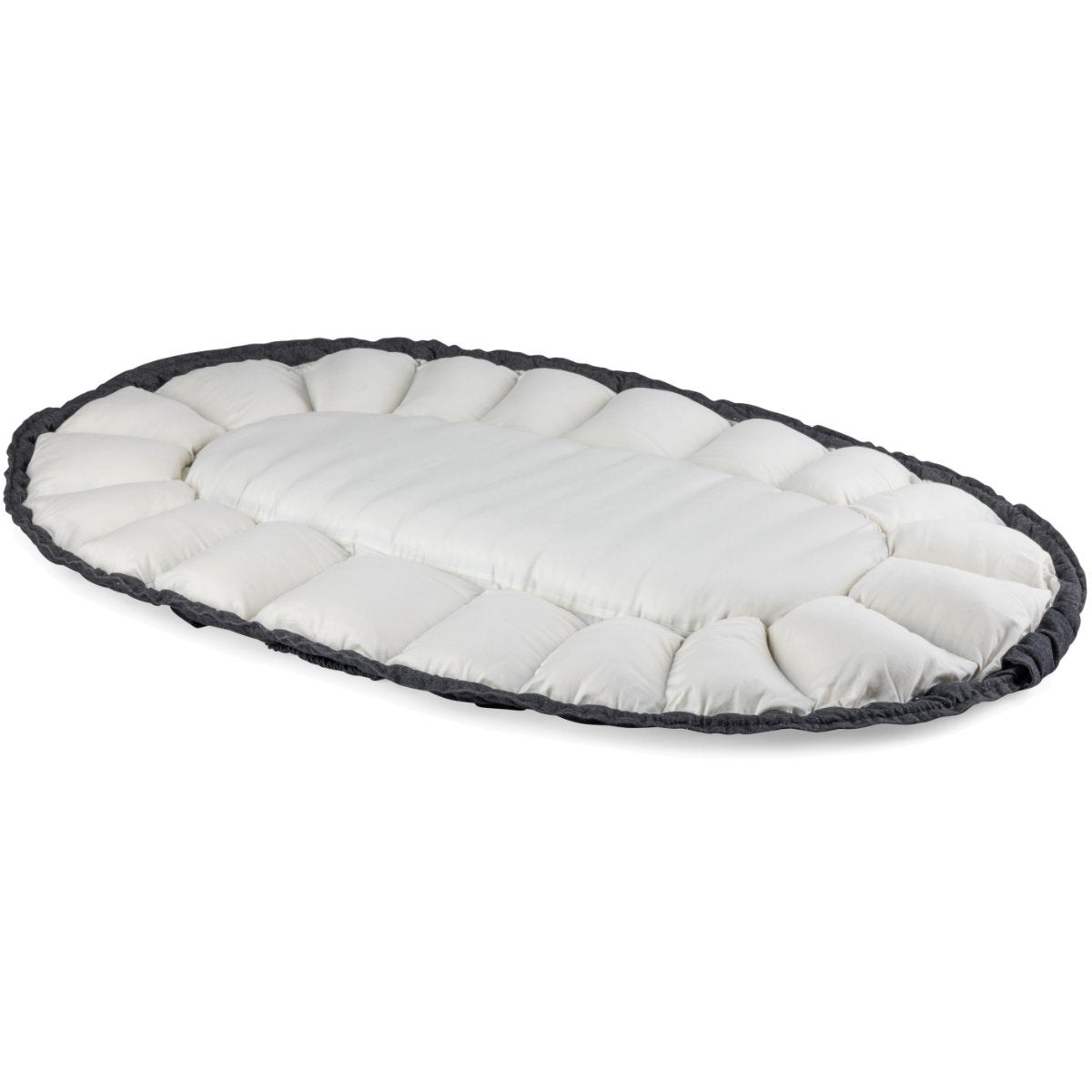 Sebra Babynest 3-i-1 med huv dark grey melange