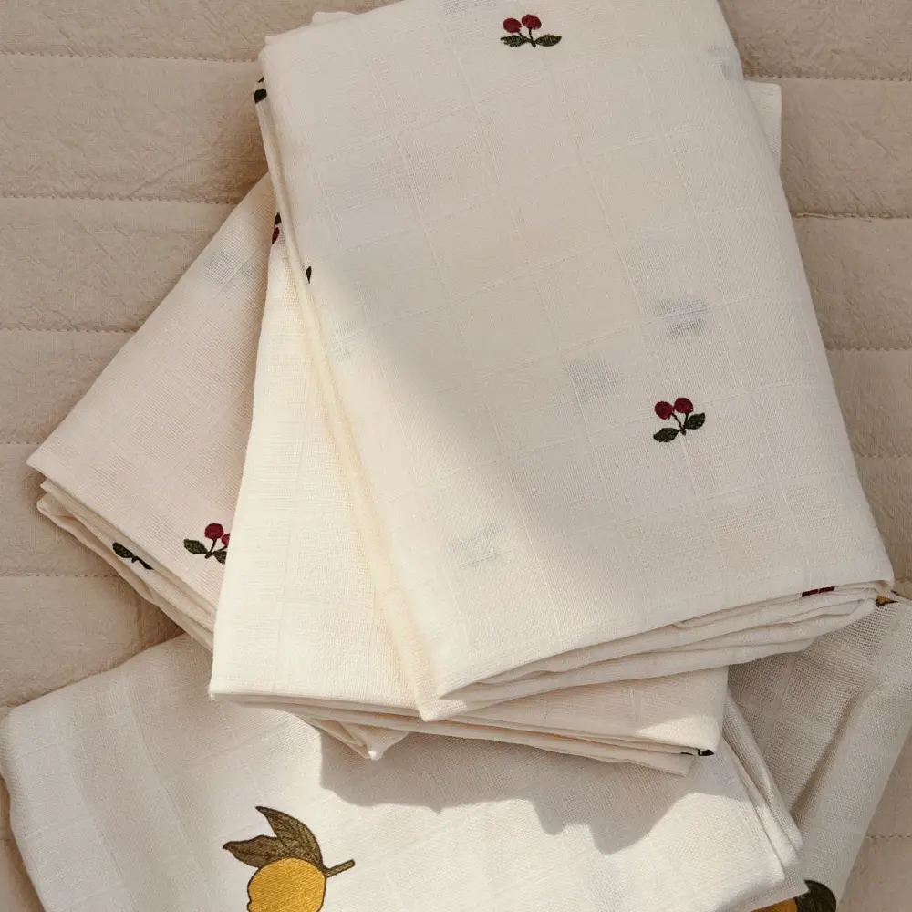 Konges Slöjd Muslinfiltar 3-pack GOTS Cherry