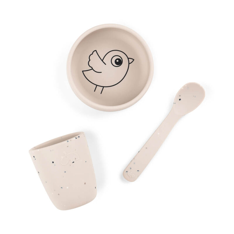 Done By Deer Silicone first meal set Birdee Sand