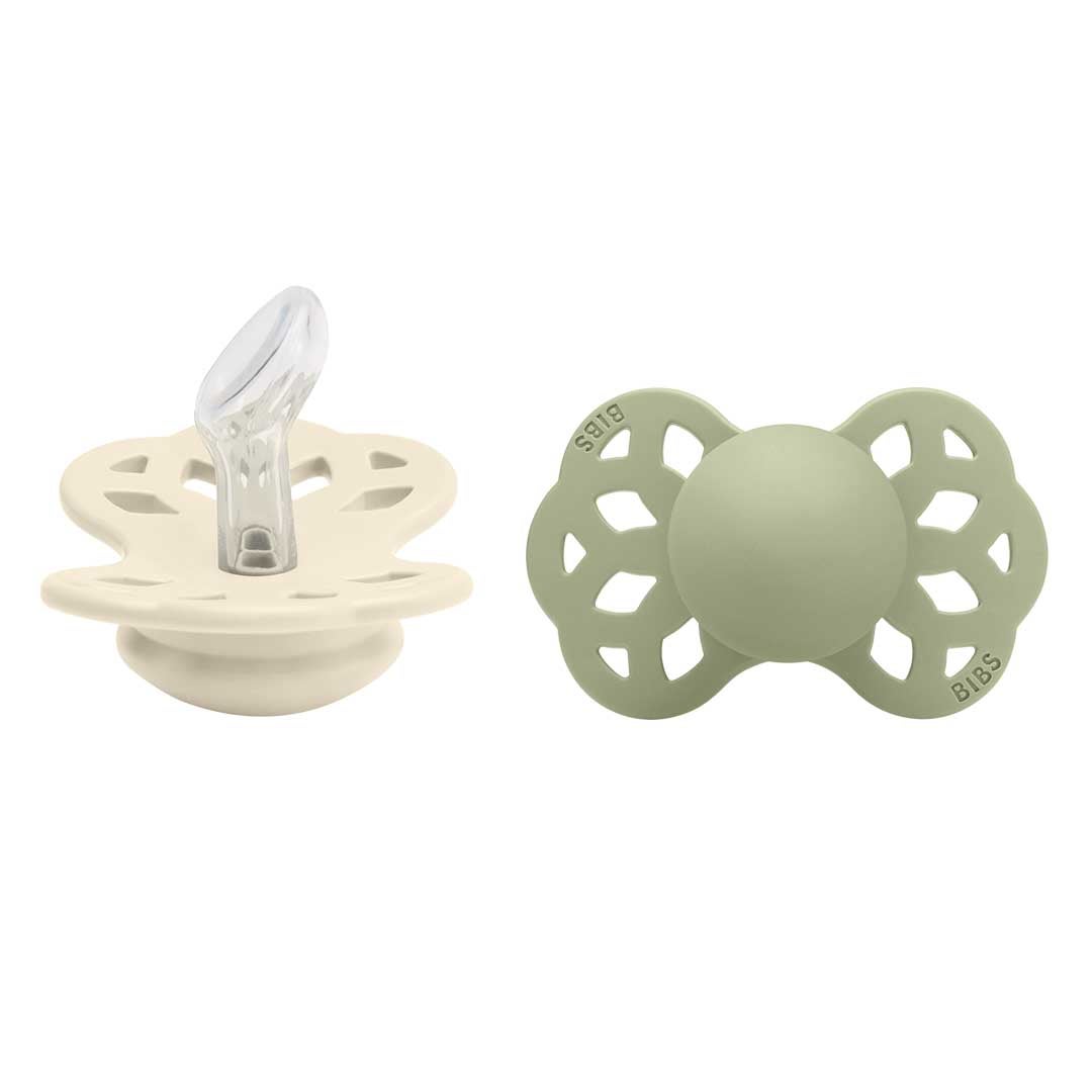 BIBS napp 2-pack infinity ivory/sage 0-6m