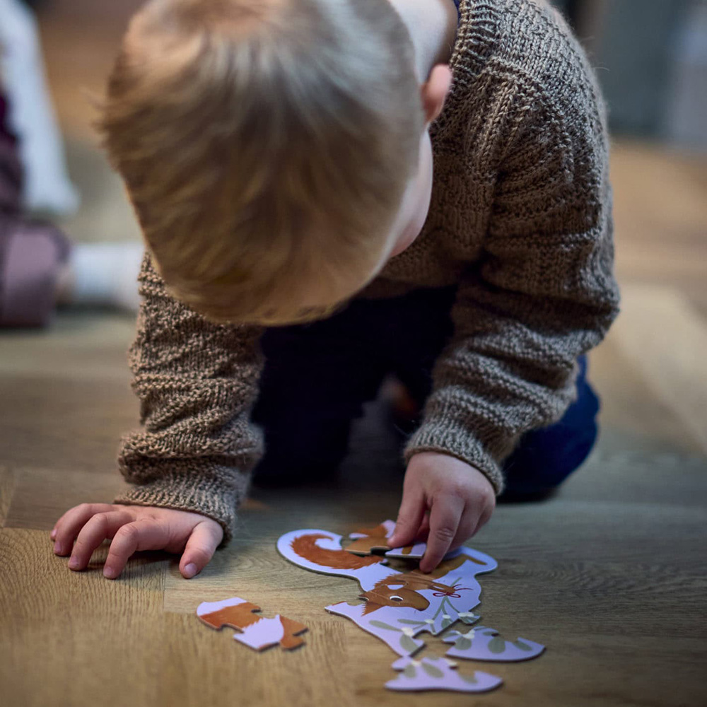 Filibabba set med 4 pussel Wonderful Winter Forest friends