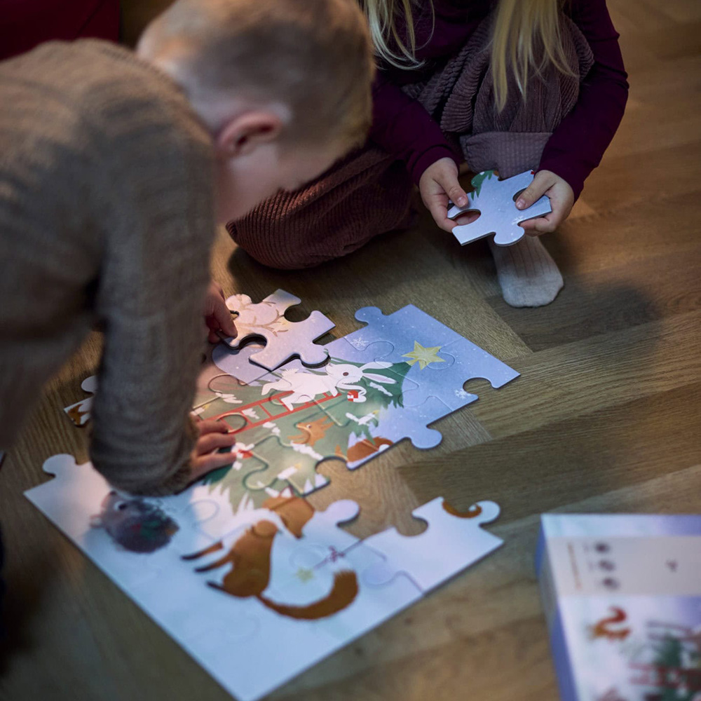 Filibabba 30-bitars pussel (45x45 cm) Wonderful Winter Forest friends