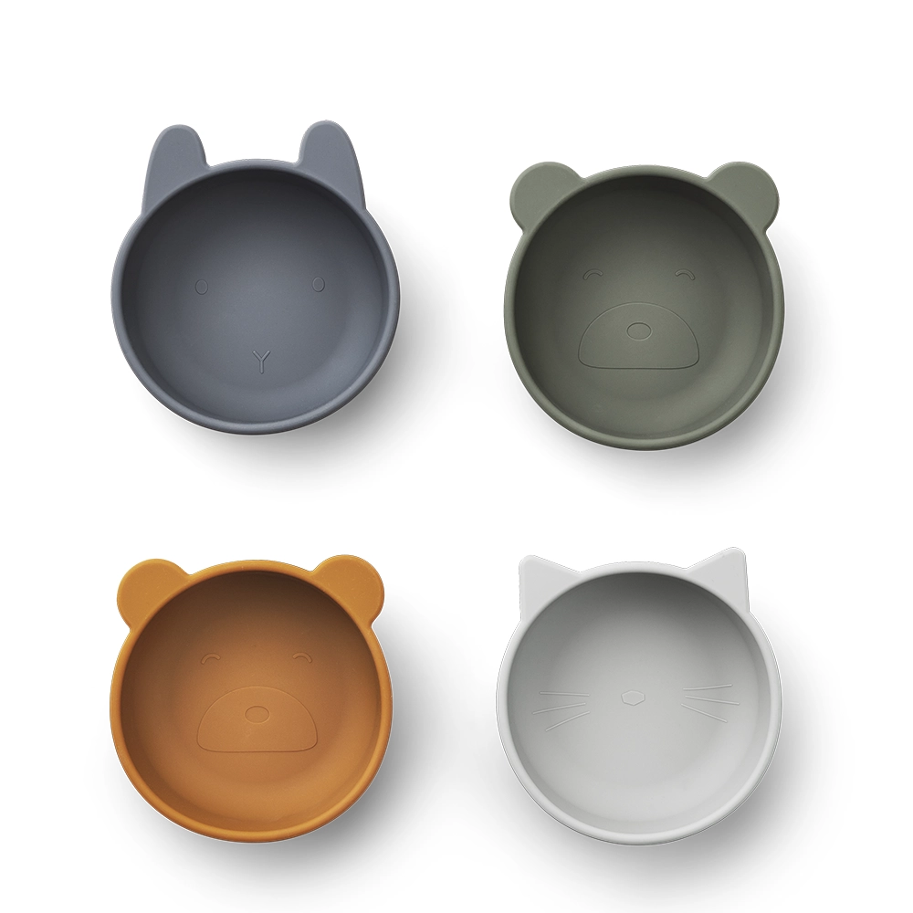 Liewood Iggy silikonskålar 4-pack Blue mix 9298