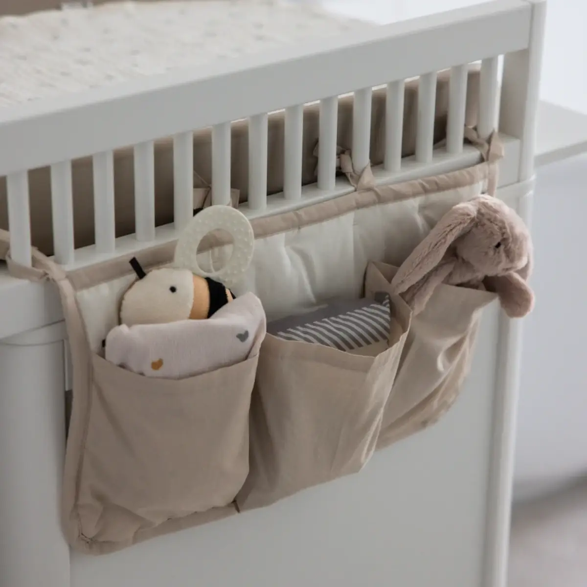 Sebra 3-fack organiser skötbord morning beige