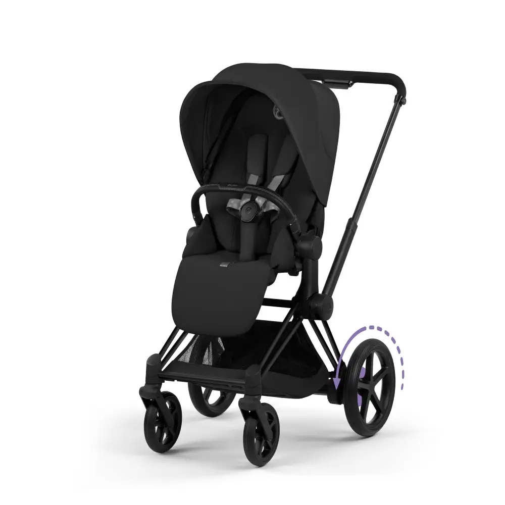 Cybex ePriam Barnvagn Matt Black/Sepia Black