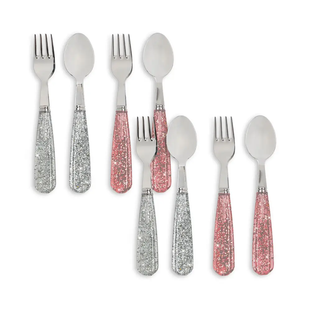 Konges Slöjd Glitterbestick 8-pack – Sparkling Blush/Blue