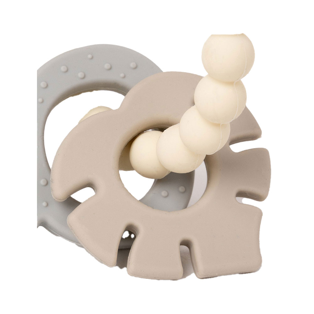 Teddykompaniet Bitring i silikon&trä cream