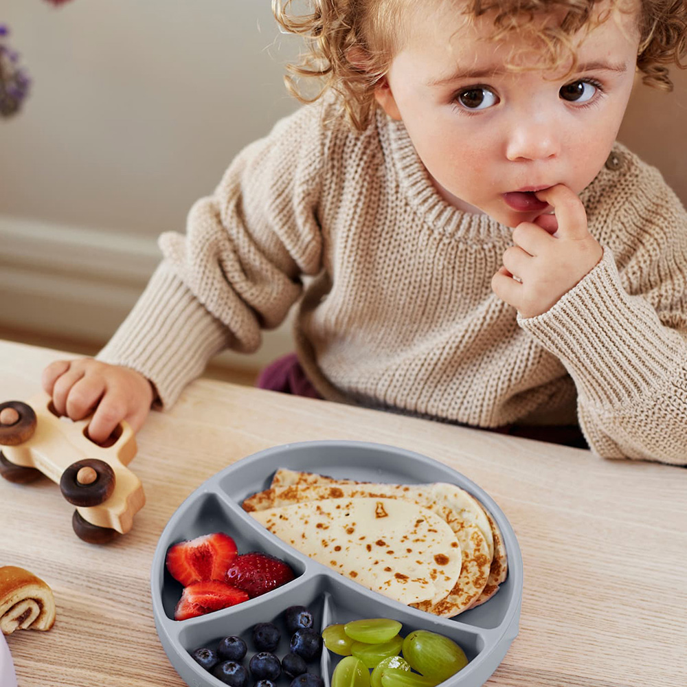 Everyday Baby Silikontallrik med sugkopp Quiet Grey