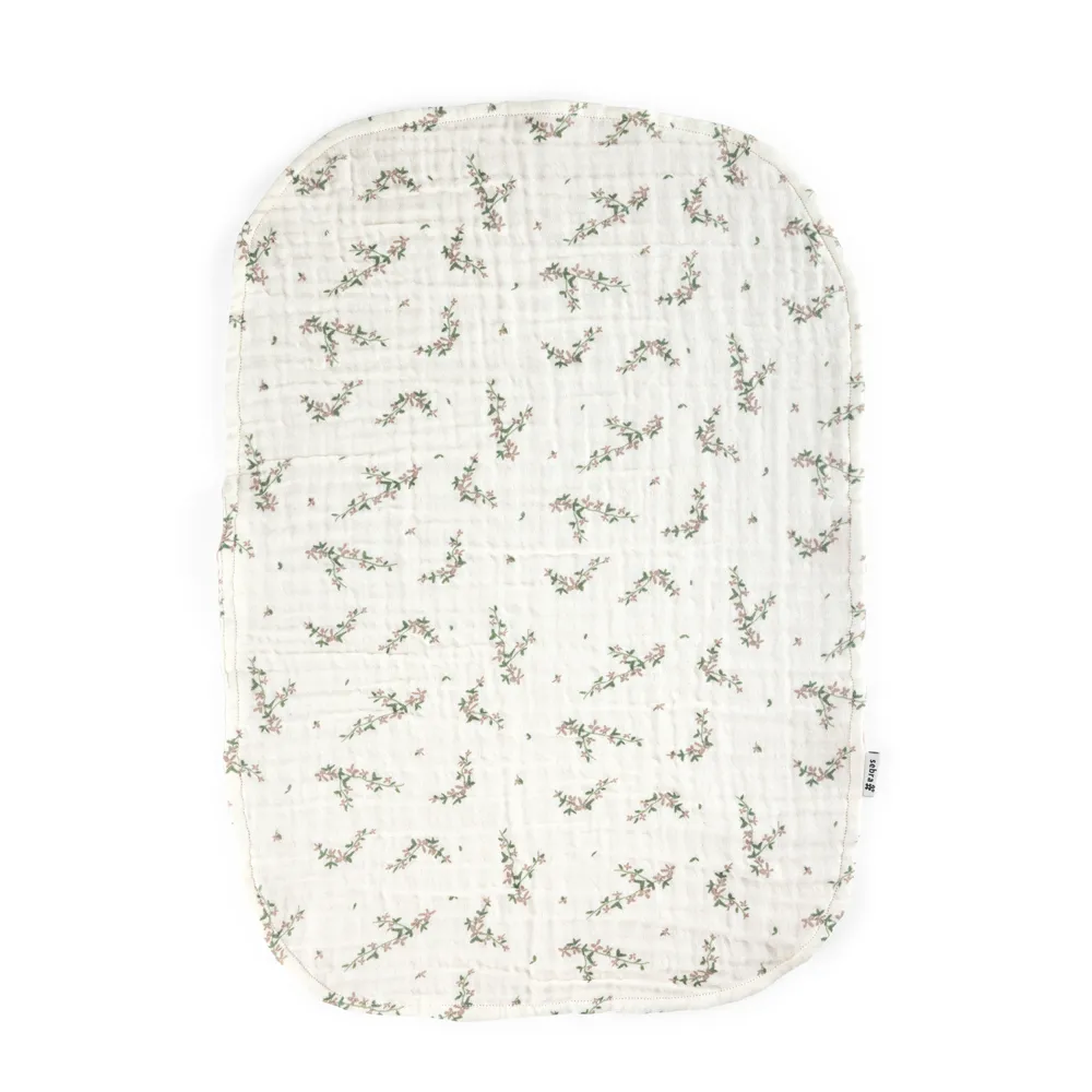 Sebra Skötbäddsunderlägg 2-pack muslin Powder blue