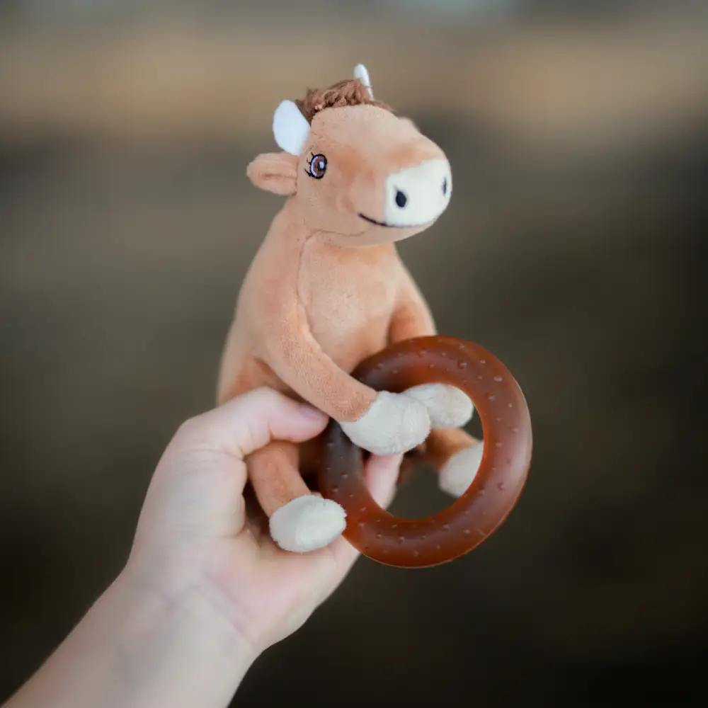 Rätt start Mamma Mu Bitleksak med naturgummiring