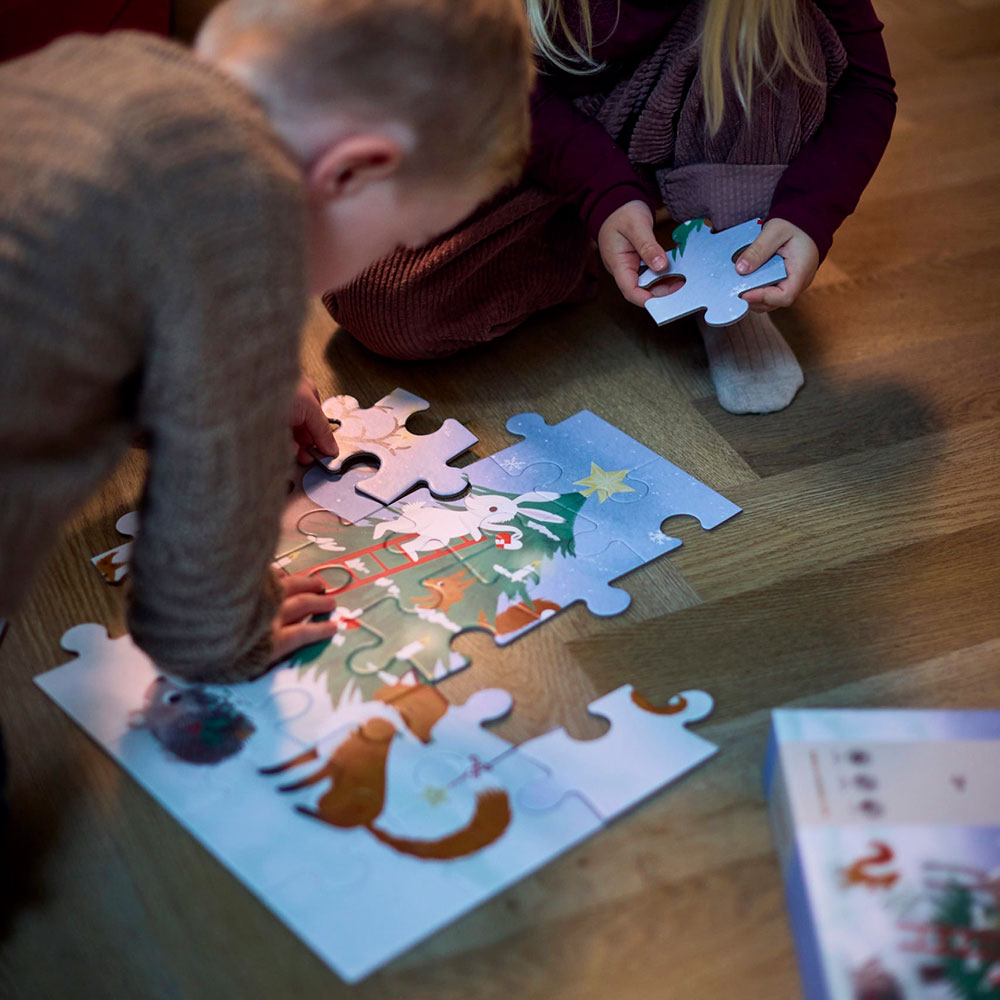 Filibabba 30-bitars pussel (45x45 cm) Wonderful Winter Forest friends