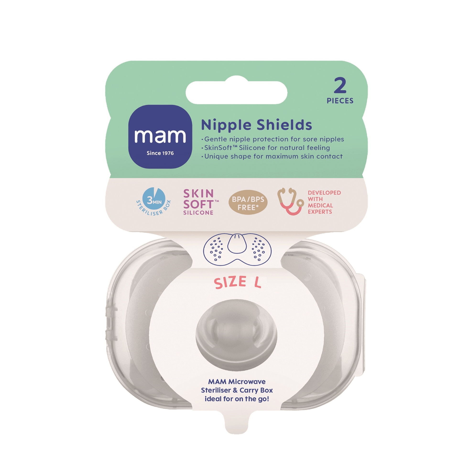 MAM Nipple Shields Size L 2p