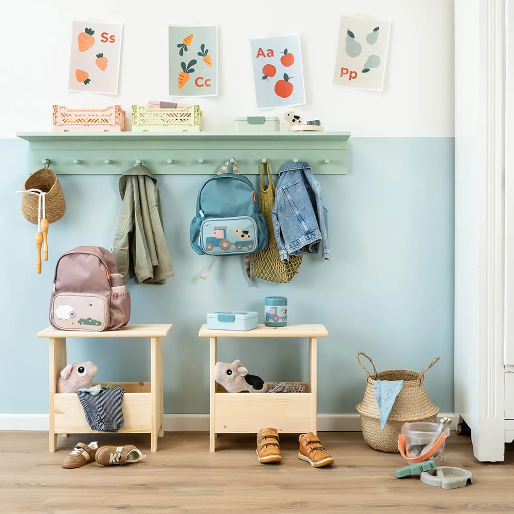 Done by Deer Kids backpack Tiny farm Blue 7,5 L