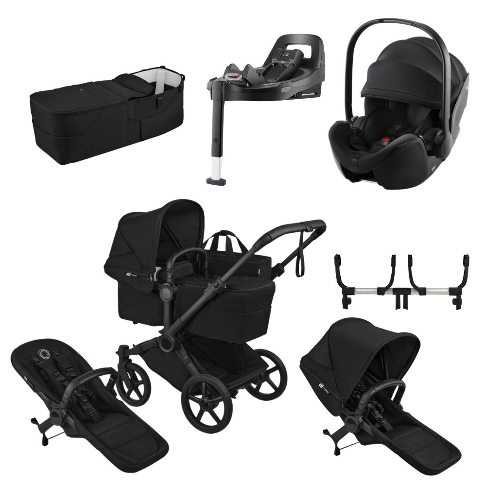 Bugaboo Donkey 6 Tvillingvagn + Britax Baby-Safe PRO Classic Paket