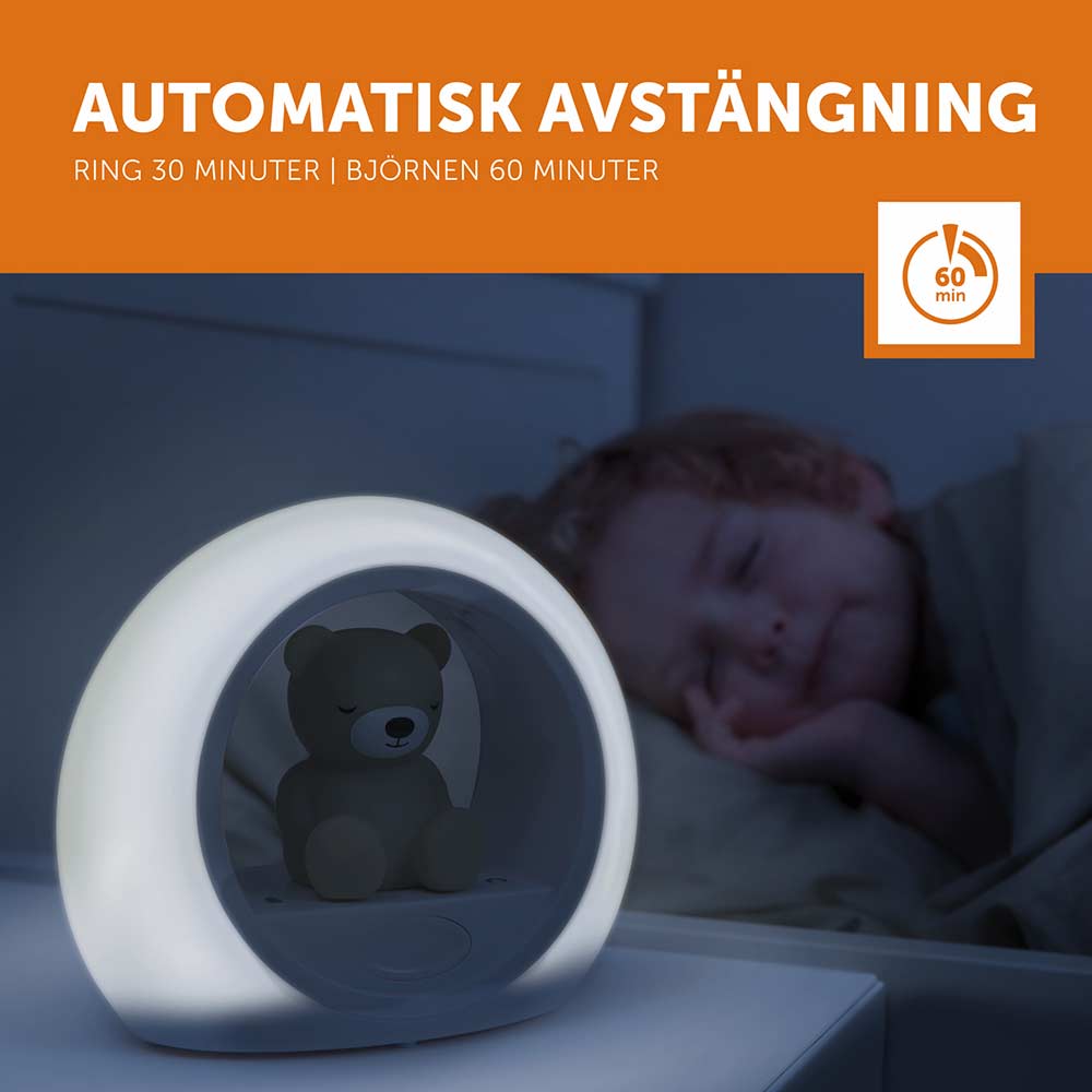 Zazu nattlampa Billy the bear Grön