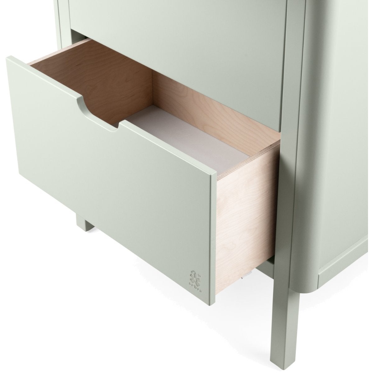 Sebra Skötbord med lådor mist green