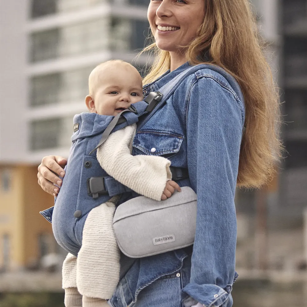 Babybjörn Förvaringsficka till bärsele Vävd mélange Light gray