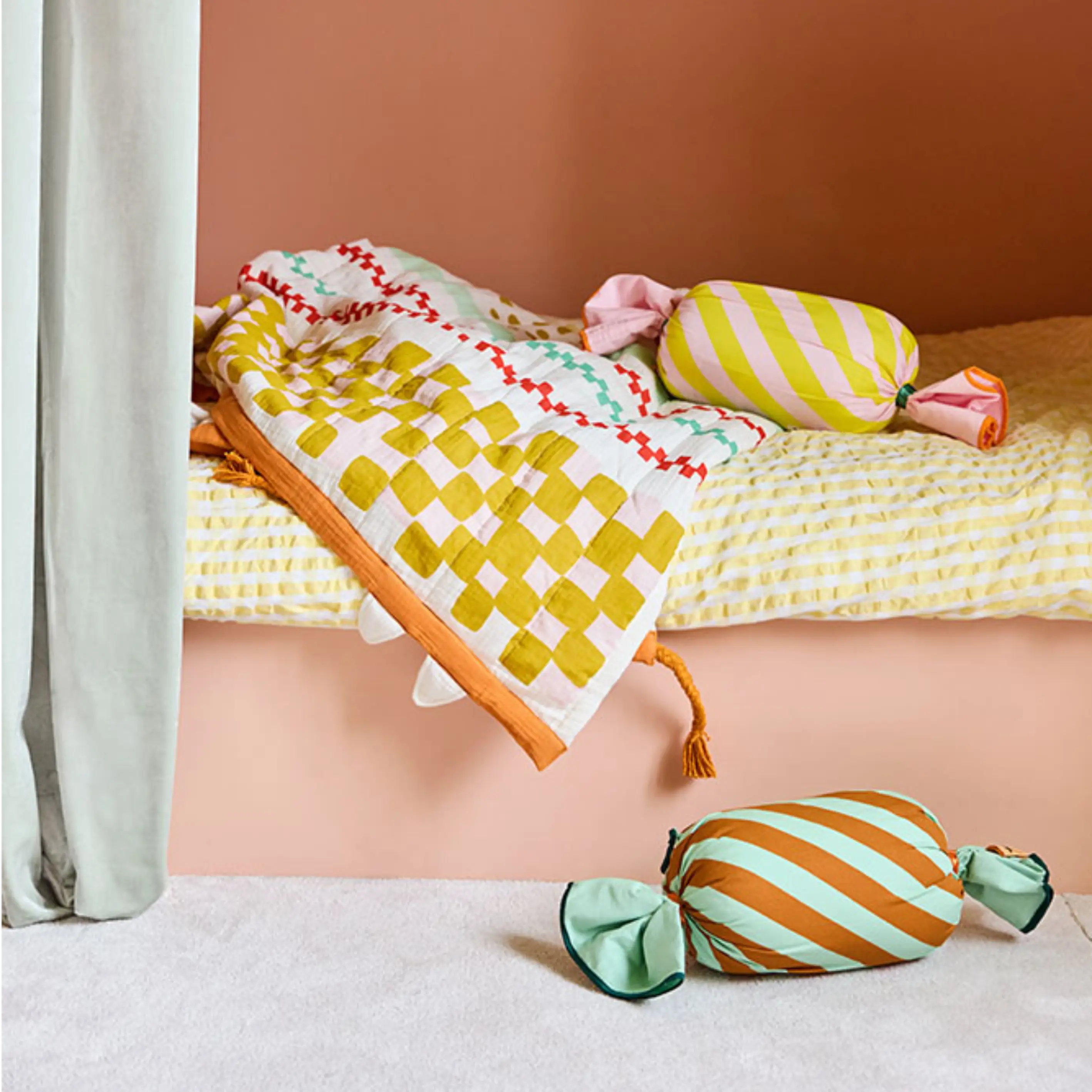 Kids Concept Kudde karamell rosa PIPPI