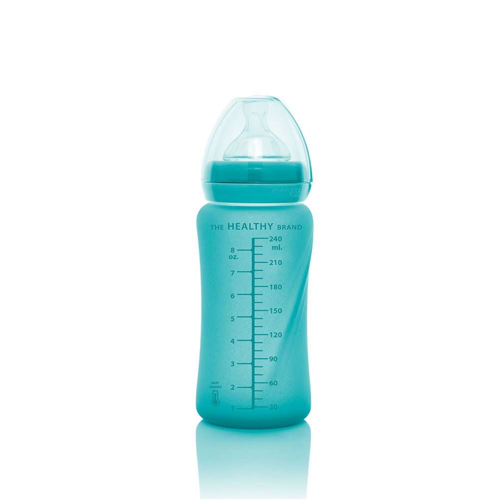 Everyday Baby nappflaska värmeavkännande Healthy + 240 ml - Turquoise