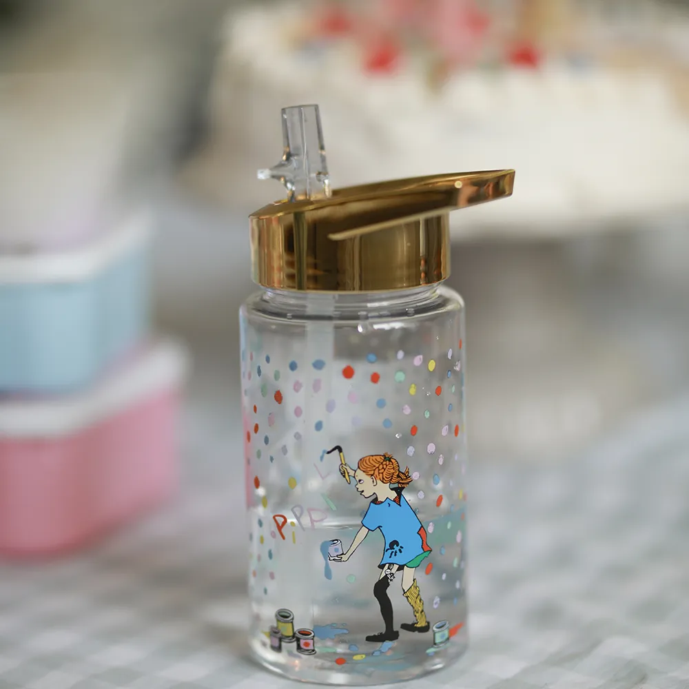 Rätt Start Pippi Födelsedag Vattenflaska i plast guld