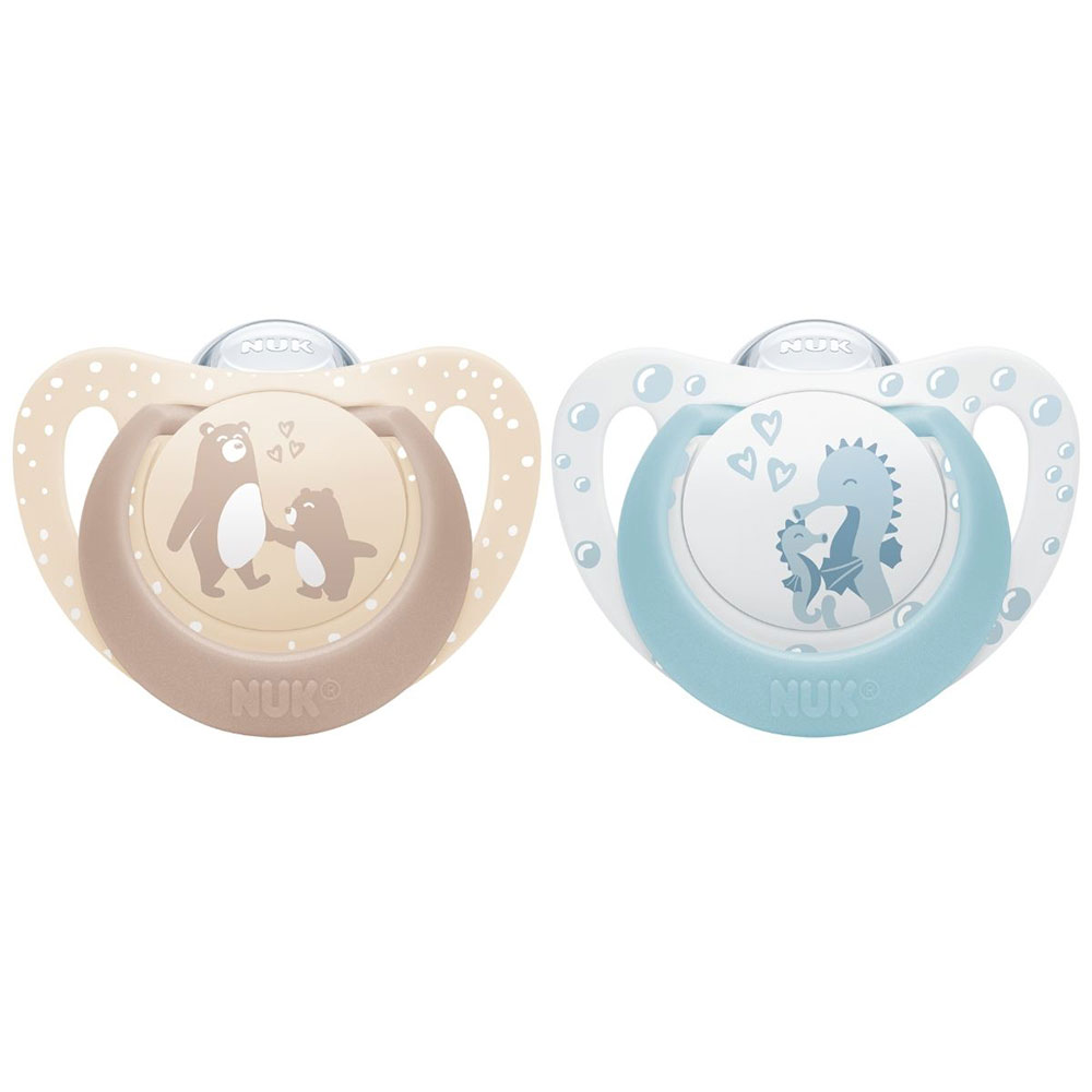 NUK napp first choice bear/seahorse 0-6 mån