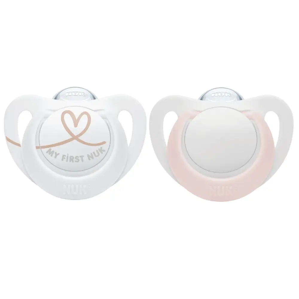 NUK Star Silicon Napp 0-6 m Pink 