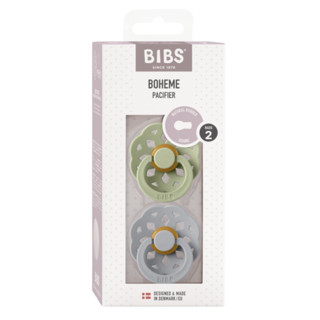 BIBS napp Boheme 2-pack 6-18m Sage/Cloud