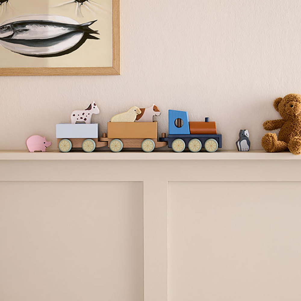 Kids Concept Tåg Med Bondgårdsdjur