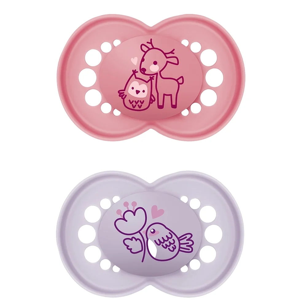 MAM Original Naturgummi 6-16m Rosa 2p