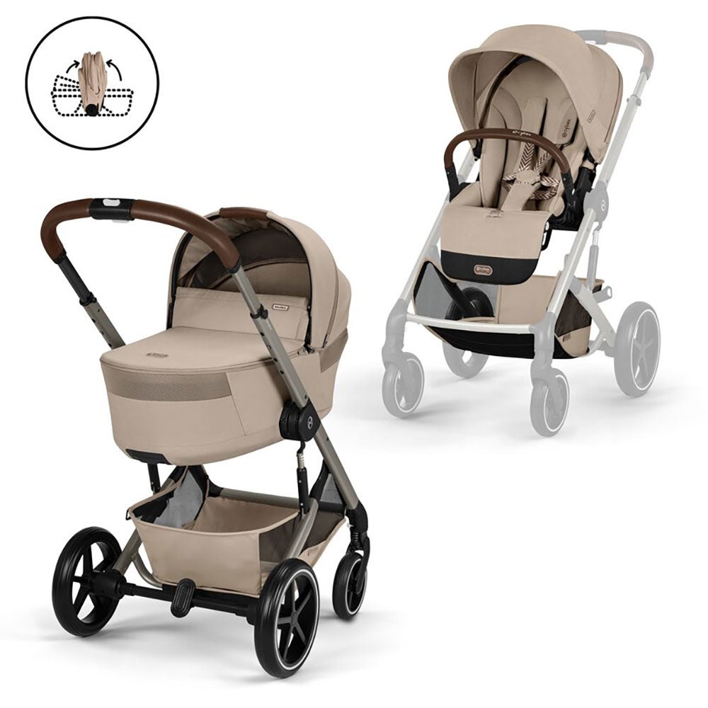 Cybex Balios s lux tpe incl. hopfällbar liggdel almond beige