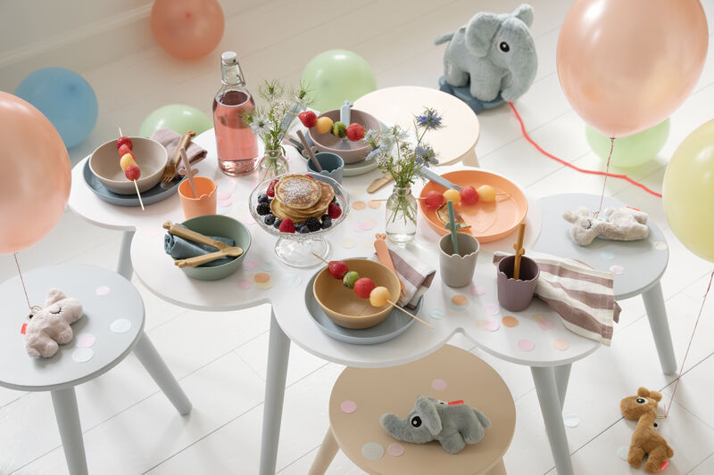 Done by Deer Peekaboo silikonsugrör  5-pack Blå Mix