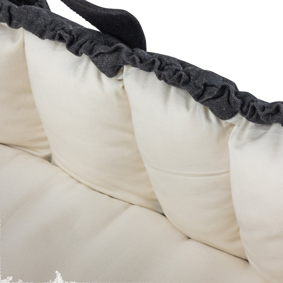Sebra Babynest 3-i-1 med huv dark grey melange