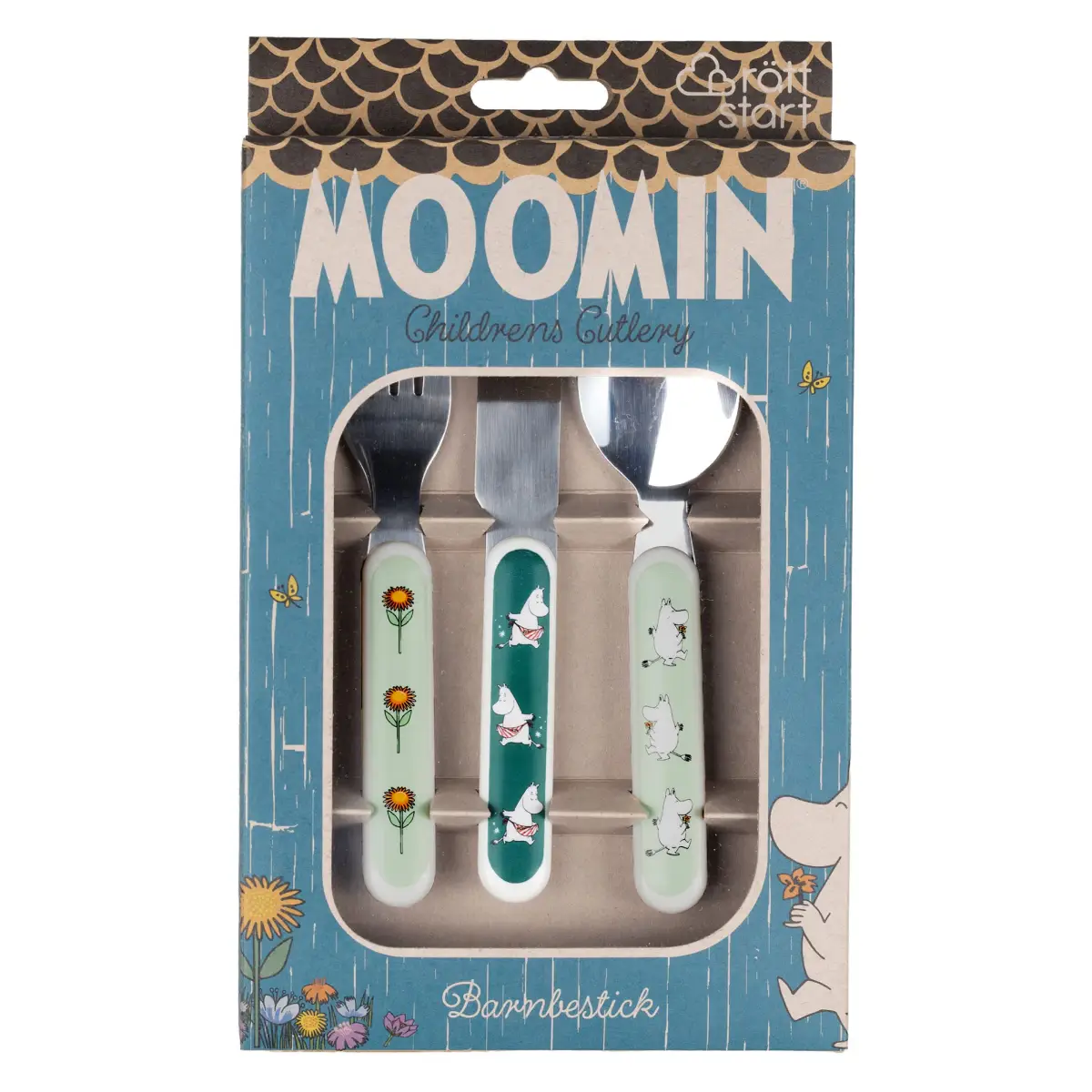 Rätt Start Mumin äng, barnbestick, grön
