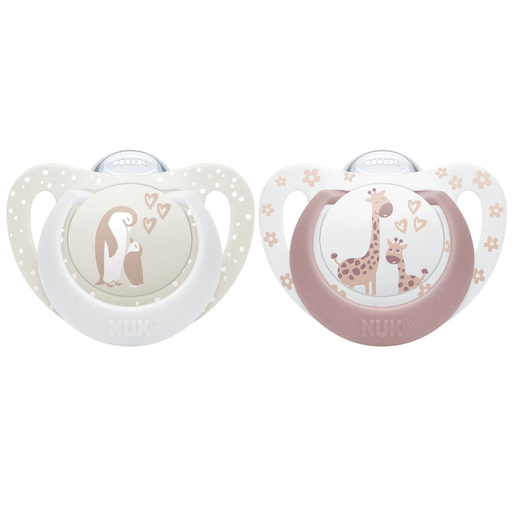 NUK napp first choice penguin/giraffe 0-6 mån