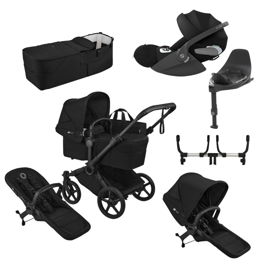 Bugaboo Donkey 6 Tvillingvagn + Cybex Cloud T I-Size paket